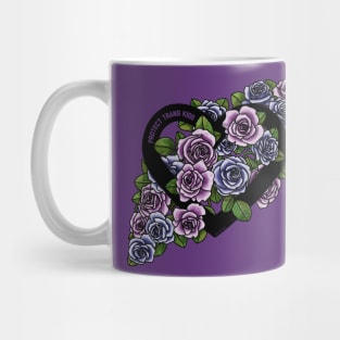 Protect Trans Kids Heart Trans Roses Mug